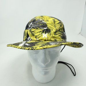 Hurley Beach Boonie Bucket Hat Men Adult S/M Black Yellow Fishing Outdoor Sun